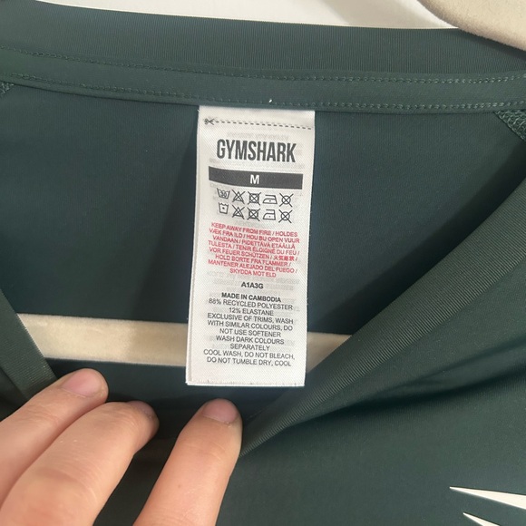 Gymshark Dark Green BaseLayer T-Shirt - Picture 2 of 5